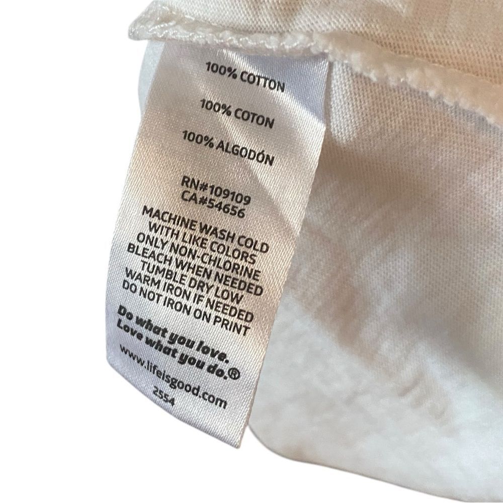 Life is Good Sz XL Women’s White Tennis Sporty Puppy Dog Crusher T-Shirt - Picture 5 of 5